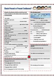 English Worksheet: Present Simple or Continuous?