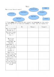 English worksheet: Whats your favourite music?