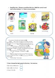 English Worksheet: SALLYS STORY