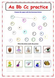 English Worksheet: ABC practice