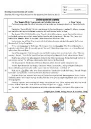 English Worksheet: Queen of dolls