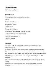 English worksheet: Business English