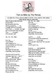 English worksheet: Turn on Billie by The Pierces