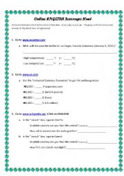 English Worksheet: Online English Scavenger Hunt