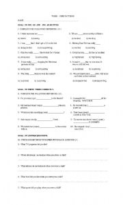 English Worksheet: VERBS - VERB PATTERNS