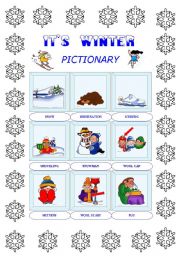 English Worksheet: Its Winter