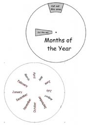 English Worksheet: MONTHS WHEEL