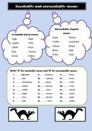 Countable & uncountable nouns