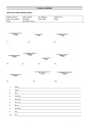 English Worksheet: Leisure activities