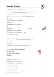 English worksheet: Revision tense listening exercise - The Diary of Jane - Broken Benjamin