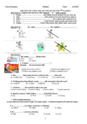 English Worksheet: examination especiaaly for 7th grade 