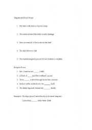 English Worksheet: Nouns