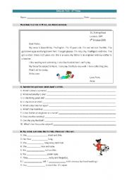 English Worksheet: Annes letter_test