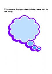 English Worksheet: Characters thoughts