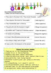 English Worksheet: Grammar