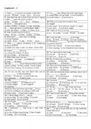 English Worksheet: TEST