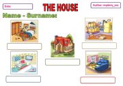 English Worksheet: The House - Rooms