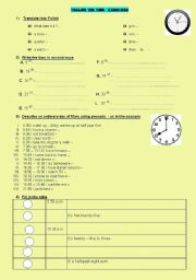 TELLING THE TIME - handout