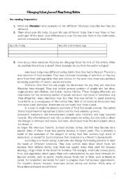 English Worksheet: changing eating habits and lifestyles