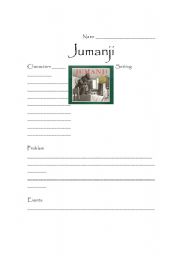 English worksheet: Jumanji Story Map