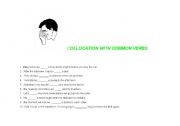 English worksheet: Collocation with common verbs