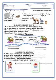 English Worksheet: comparatives