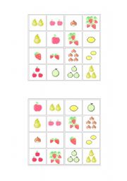 FRUITS BINGO