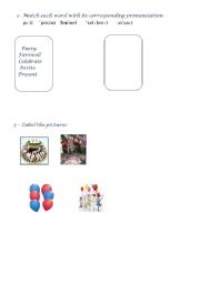 English worksheet: party part2
