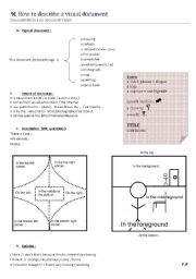 English Worksheet: How to describe a picture