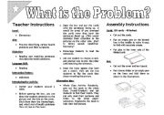 What is The Problem? [Sentence Matching Activity - 10 cards-20 halves]