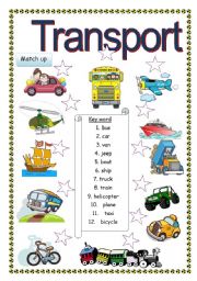English Worksheet: Transport