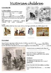 English Worksheet: Victorian children