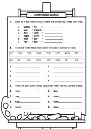 English Worksheet: COMPOUND WORDS