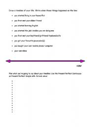 English Worksheet: the Present Perfect Continuous or Present Perfect Simple with for and since
