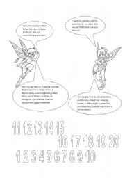 English worksheet: Number fairies
