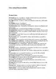 English Worksheet: Crime and punishment vocabulary 