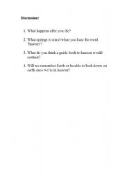 English Worksheet: Moving on - Is There Life After Death? - C1 / C2 (advanced) model lesson + lesson report