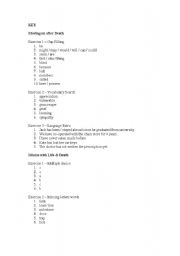 English Worksheet: KEY + LESSON REPORT TO Moving on - Is There Life After Death? - C1 / C2 (advanced) model lesson 