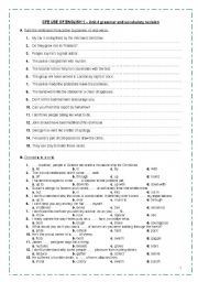 CPE USE OF ENGLISH 1 - Unit 4 grammar (PASSIVE VOICE)& vocabulary revision (idioms, phrasal verbs, collocations, derivatives, words with multiple meanings, similes, words often confused)+ TEACHER´S KEY * FULLY EDITABLE*