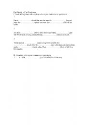 English worksheet: past simple and past continuous