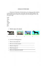 English worksheet: Farm Animals