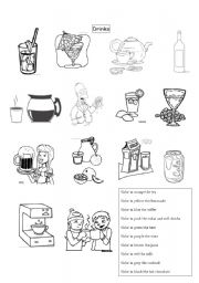 English Worksheet: Drinks