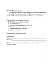 English worksheet: Metaphor Activity