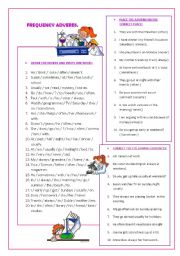 English Worksheet: Frequency adverbs