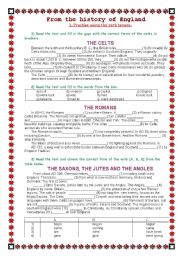 English Worksheet: From the History of England