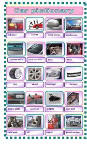 English Worksheet: Car pictionary (06.01.2011)