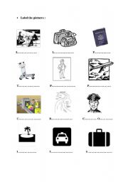 English worksheet: At the airport