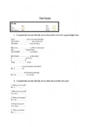 English worksheet: Past Simple - introductory exercises