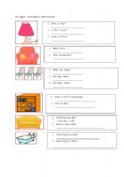 A worksheet  on furniture