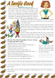 A terrific cook  reading comprehension + grammar (-ing after expressions with to have) [7 tasks] KEYS INCLUDED ((3 pages)) ***editable